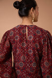 Okhai "Sunstone" Handblock Printed Chanderi Silk Ajrakh Jumpsuit