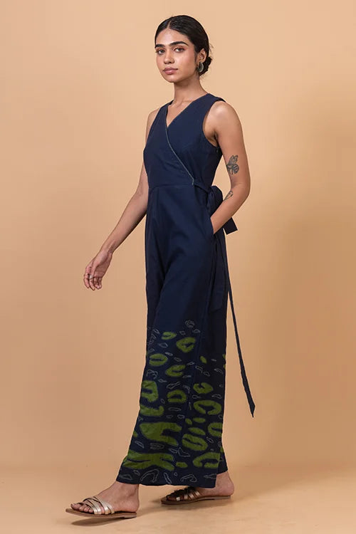 Okhai "Hilltop" Hand Applique and Embroidery work Pure Cotton Jumpsuit