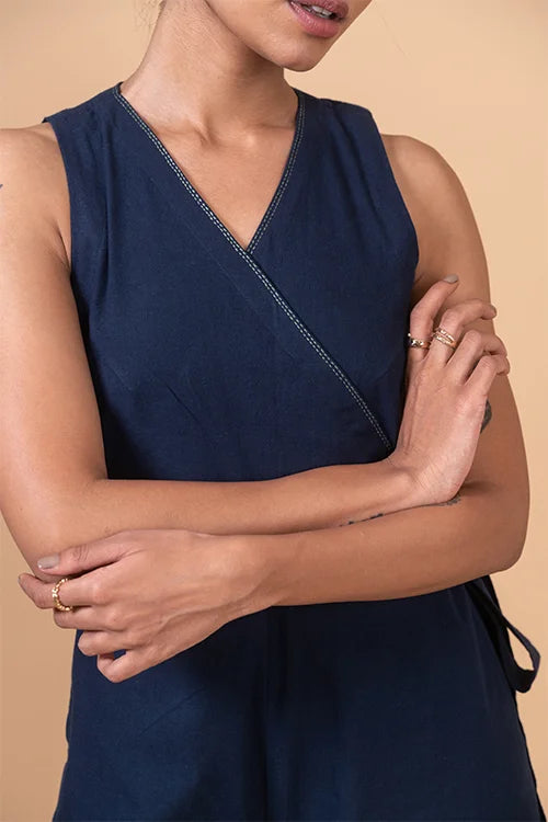 Okhai "Hilltop" Hand Applique and Embroidery work Pure Cotton Jumpsuit