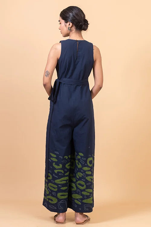 Okhai "Hilltop" Hand Applique and Embroidery work Pure Cotton Jumpsuit