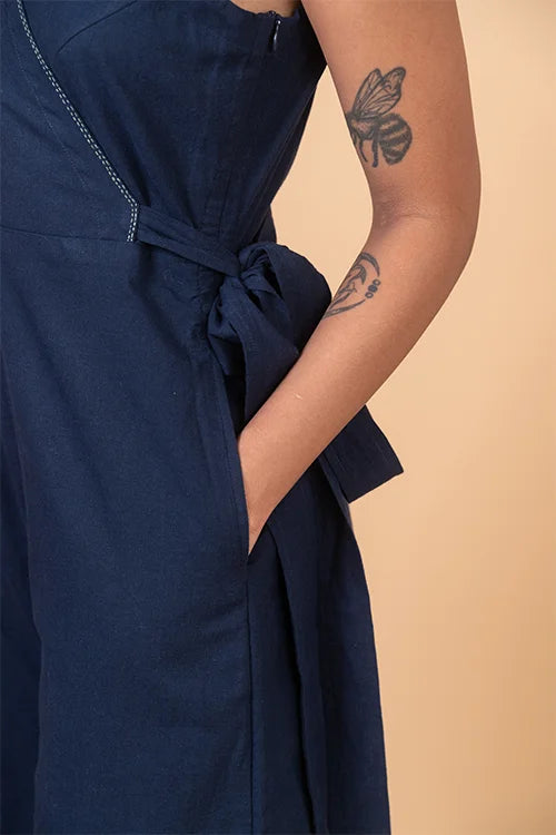 Okhai "Hilltop" Hand Applique and Embroidery work Pure Cotton Jumpsuit