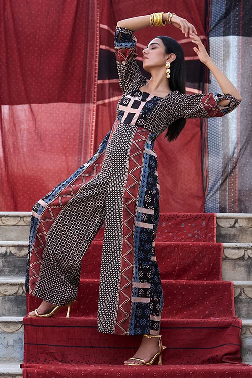 Okhai "Citadel" Cotton Ajrakh Jumpsuit