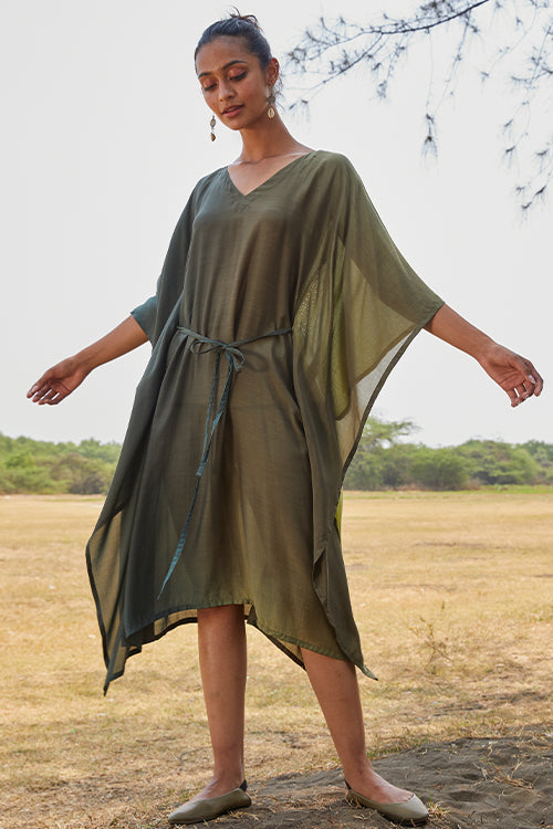 Okhai 'Daphne' Muslin Modal Ombre Kaftan Dress | Rescue