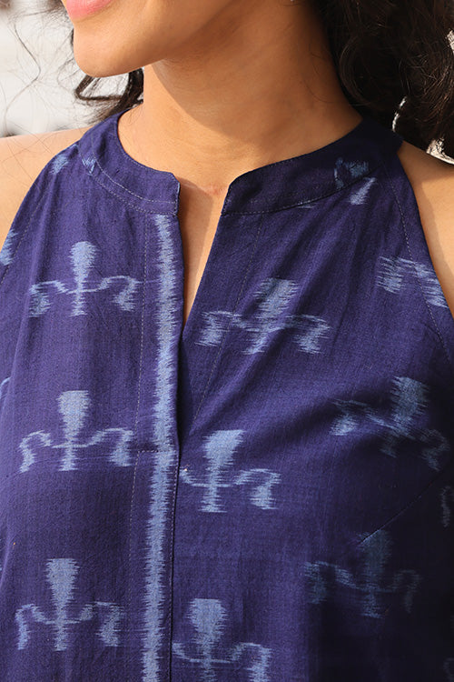 Okhai Azure Symphony Ikkat Printed Kurta Pant Set For Women Online