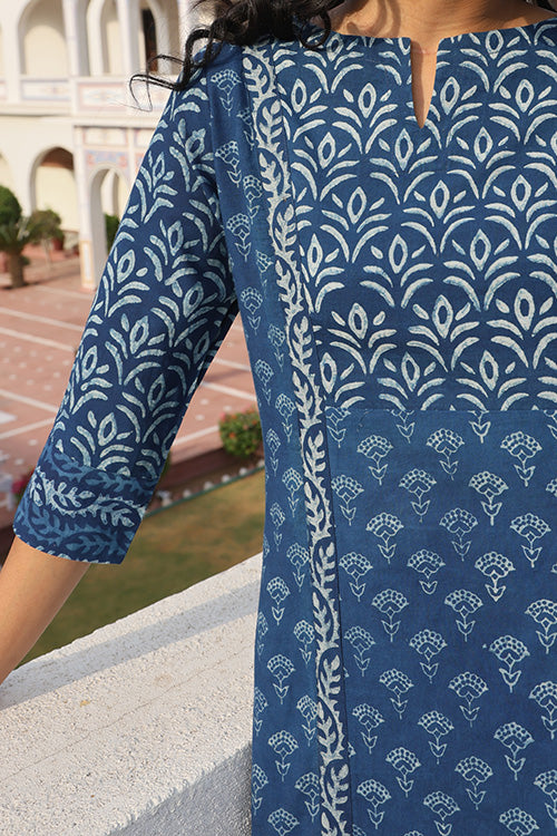 Okhai 'Jumble Mumble' Pure Cotton Hand Block Printed Kurta Pant Set