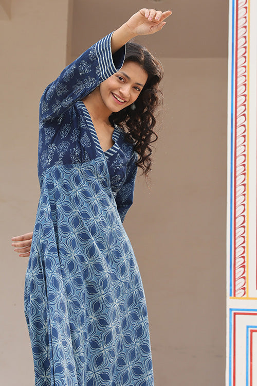 Okhai 'Indigenous Soul' Pure Cotton Hand Block Printed Kurta Pant Set