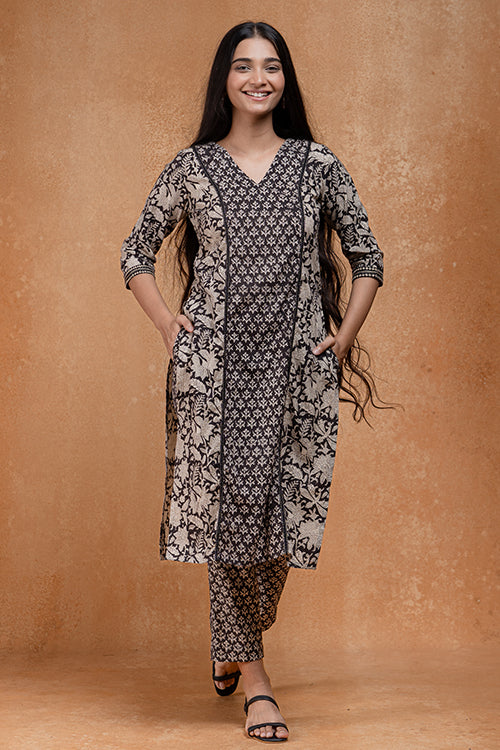 Okhai Ivory Bloom Embroidered Cotton Kurta Pant Set For Women Online