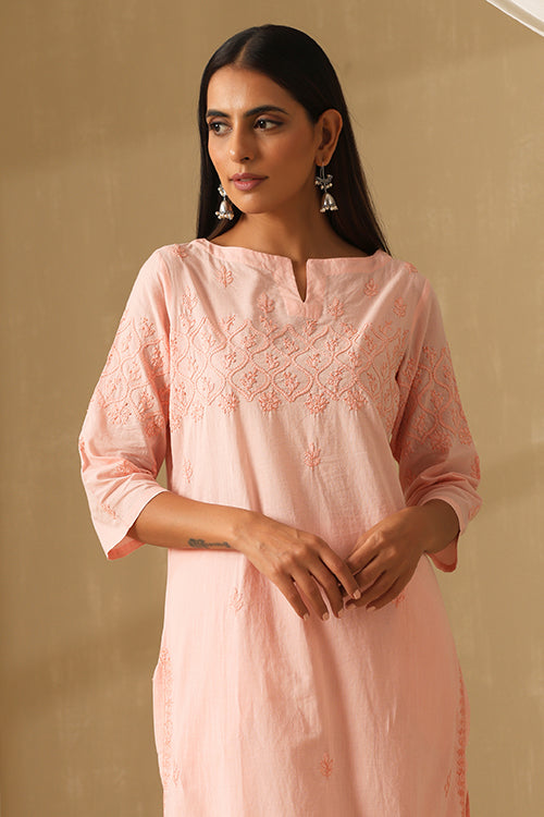 Okhai "Rooh" Chikankari Pure Cotton Kurta Pant Set