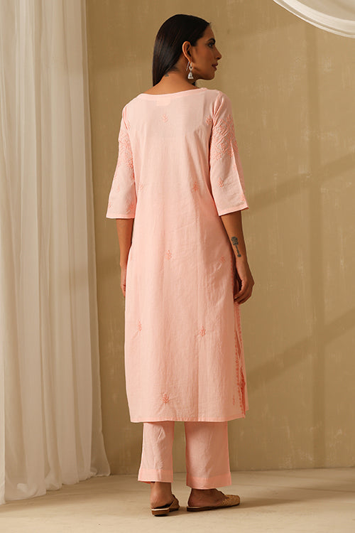 Okhai "Rooh" Chikankari Pure Cotton Kurta Pant Set