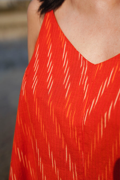 Okhai "Zestful" Cotton Ikat Kurta Pant Set | Rescue