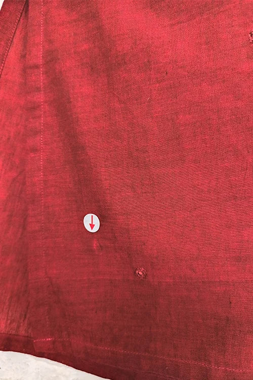 Okhai "Ishqiya" Hand-Embroidery and Mirror Work Maroon Pure Cotton Kurta Salwar Set| Rescue