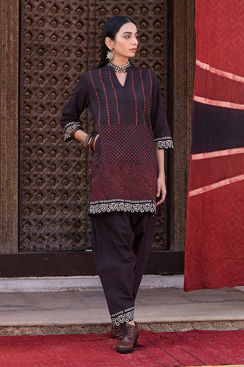Okhai "Sindhu" Cotton Ajrakh Kurta Salwar Set
