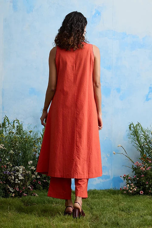 Okhai "Saffron" Cotton Kurta Pant Set