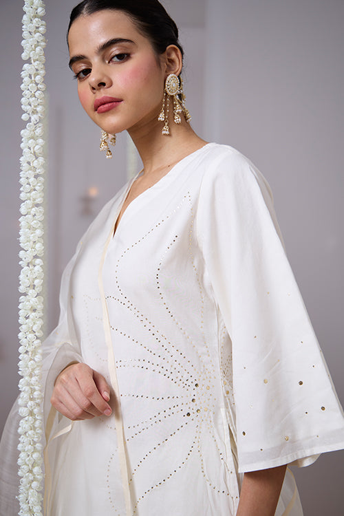 Okhai Sparkle Khaat Bharat & Mukaish Work Kurta Pant Set Online