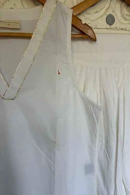 Okhai 'Milky Swan' Gota Patti Kurta Sharara Dupatta Set | Rescue
