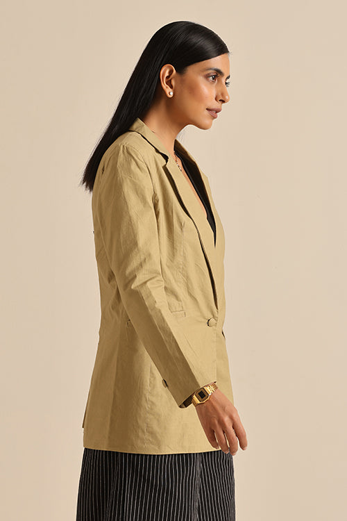 Okhai 'Serene' Herbal Dyed Pure Cotton Blazer