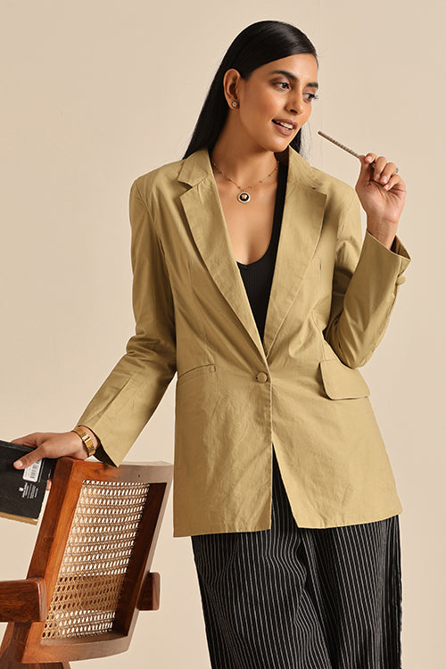 Okhai 'Serene' Herbal Dyed Pure Cotton Blazer
