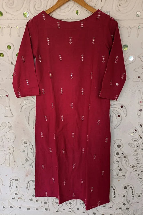 Okhai 'Passion' Embroidered Cotton Kurta| Rescue