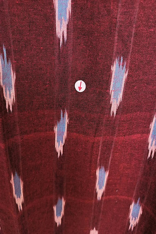 Okhai 'Camile' Pure Cotton Hand Embroidered Mirror Work Ikat Kurta| Rescue