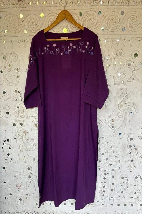 Okhai 'Artistic' Pure Cotton Hand Embroidered Mirror Work Kurta| Rescue