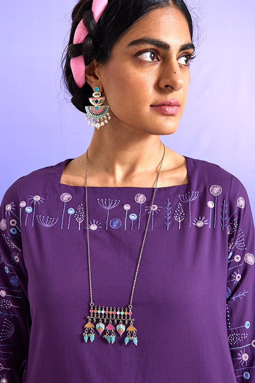 Okhai 'Artistic' Pure Cotton Hand Embroidered Mirror Work Kurta| Rescue