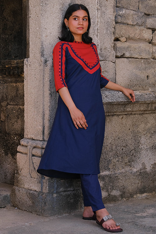 Okhai "Elysium" Hand-Embroidered Pure Cotton Mul Kurta