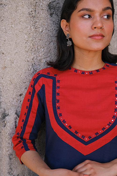 Okhai "Elysium" Hand-Embroidered Pure Cotton Mul Kurta