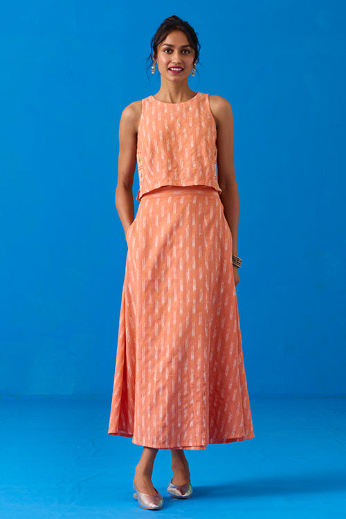 Okhai "Renewal" Pure Cotton Ikkat Skirt
