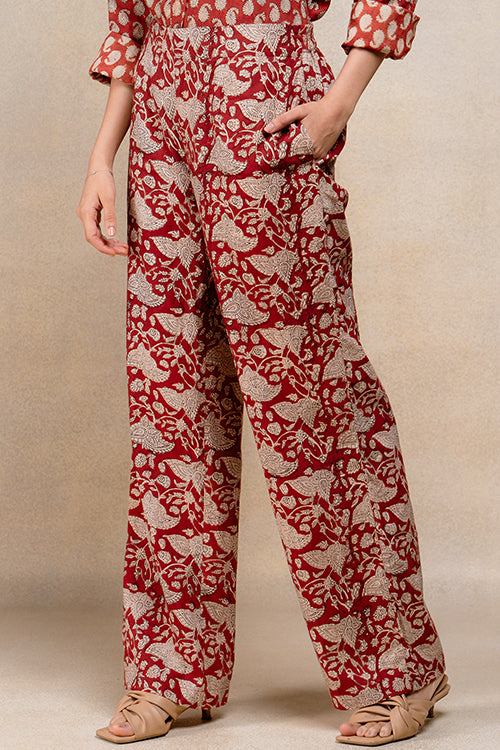 Maeve Handblock Printed Pure Cotton Pants For Women Online