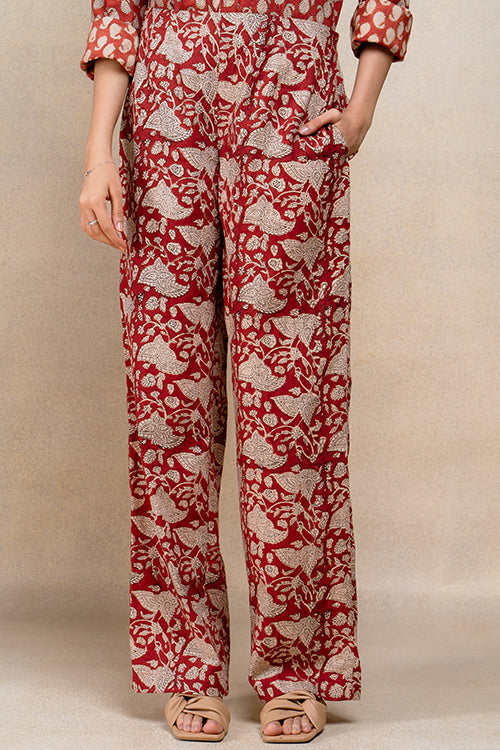 Maeve Handblock Printed Pure Cotton Pants For Women Online