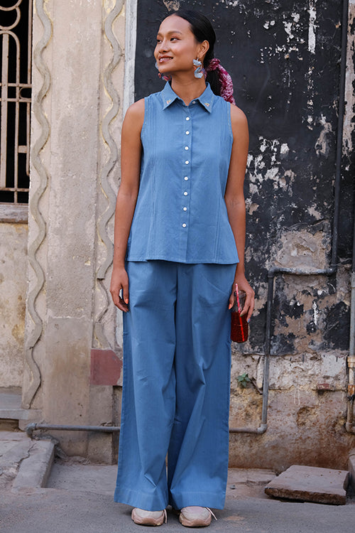 Okhai "Zesty" Pure Cotton Blue Pants