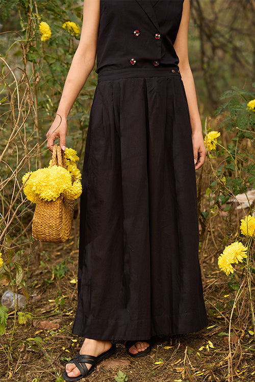 Okhai "Duskling" Black Pure Cotton Pants