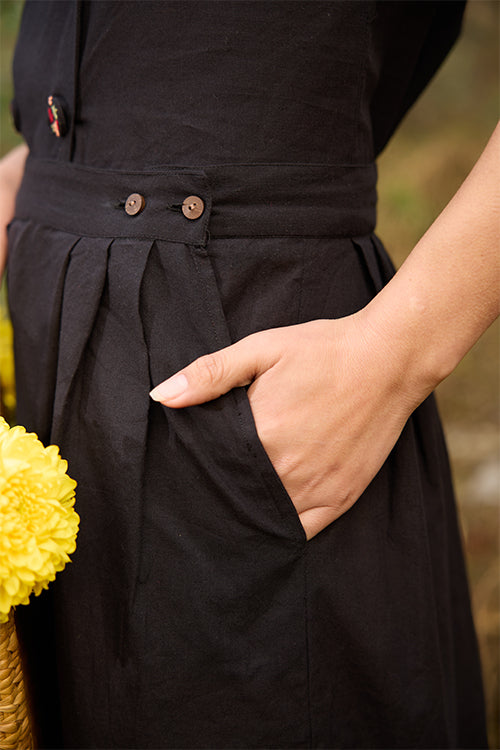 Okhai "Duskling" Black Pure Cotton Pants
