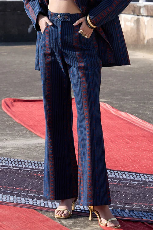 Okhai "Trefoil" Cotton Twill Ajrakh Pants