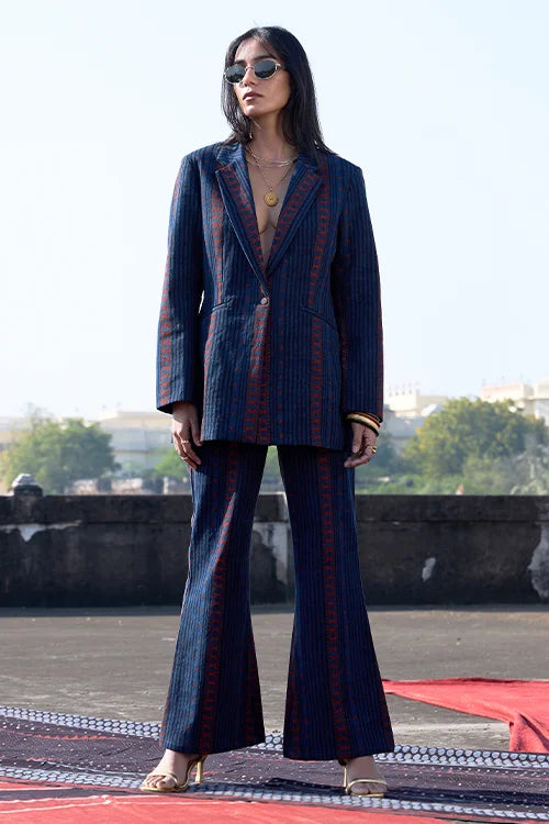 Okhai "Trefoil" Cotton Twill Ajrakh Pants