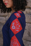 Okhai "Glowing Ember" Hand-Embroidered Pure Cotton Mul Dress