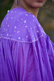 Okhai "Eleanor" Hand-Embroidered Pure Cotton Mul Short Dress