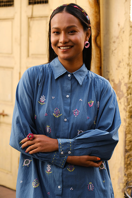 Okhai "Cassata" Suf Embroidered Hand-woven Cotton Antifit Dress