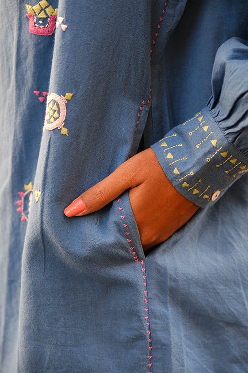 Okhai "Cassata" Suf Embroidered Hand-woven Cotton Antifit Dress