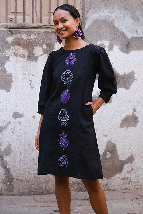 Okhai "Pomeline" Hand Embroidery and Applique Work Pure Cotton Dress