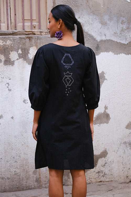 Okhai "Pomeline" Hand Embroidery and Applique Work Pure Cotton Dress