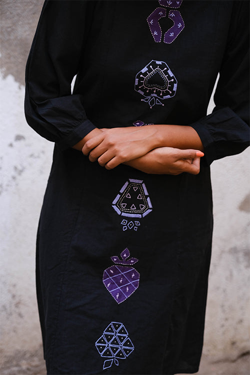 Okhai "Pomeline" Hand Embroidery and Applique Work Pure Cotton Dress