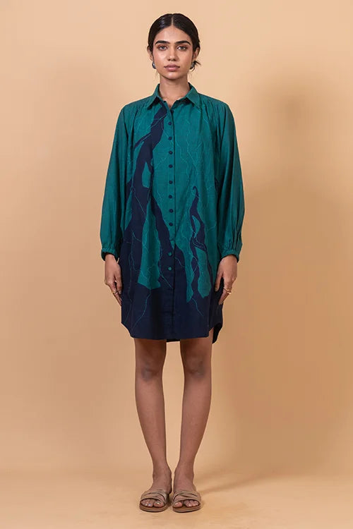 Okhai "Ganges" Hand Applique and Embroidery work Pure Cotton Free Size Dress