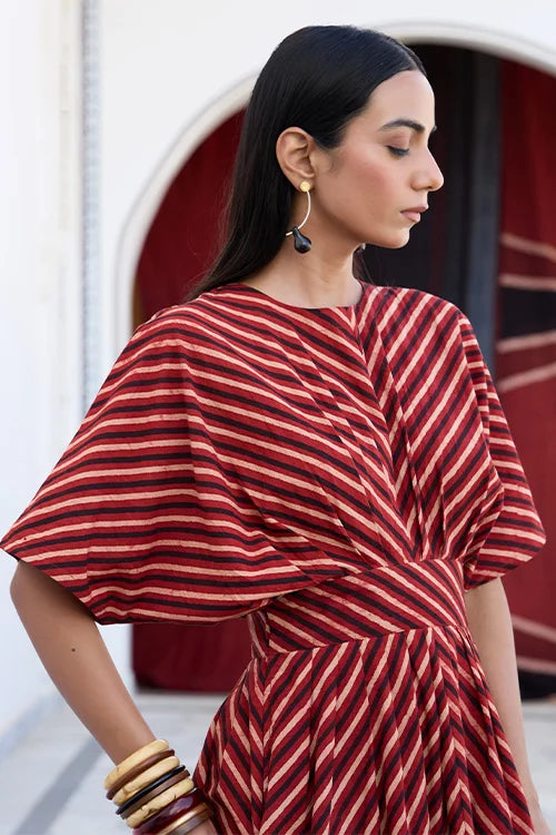 Okhai "Maze" Cotton Ajrakh Short Dress