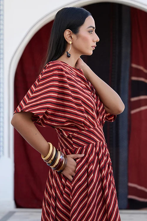 Okhai "Maze" Cotton Ajrakh Short Dress