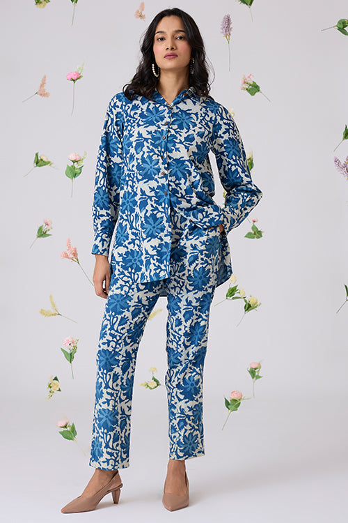 Okhai "Rozana" Handblock Printed Pure Cotton Shirt Pant Set
