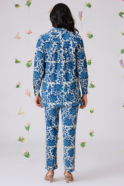 Okhai "Rozana" Handblock Printed Pure Cotton Shirt Pant Set