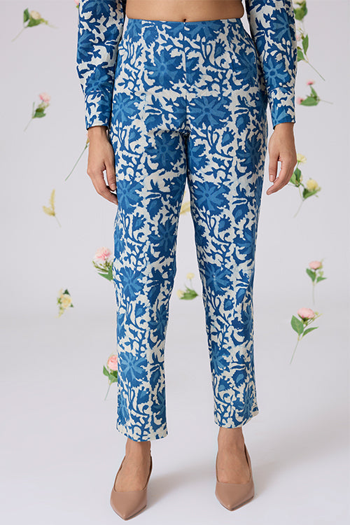 Okhai "Rozana" Handblock Printed Pure Cotton Shirt Pant Set