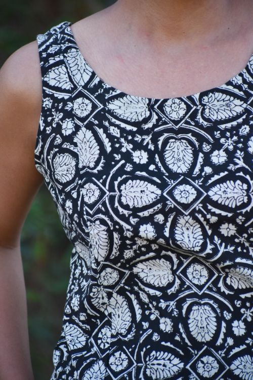 Okhai "Calypso" Handblock Printed Pure Cotton Sleeveless Top