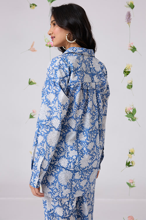Okhai "Rainburst" Handblock Printed Pure Cotton Shirt